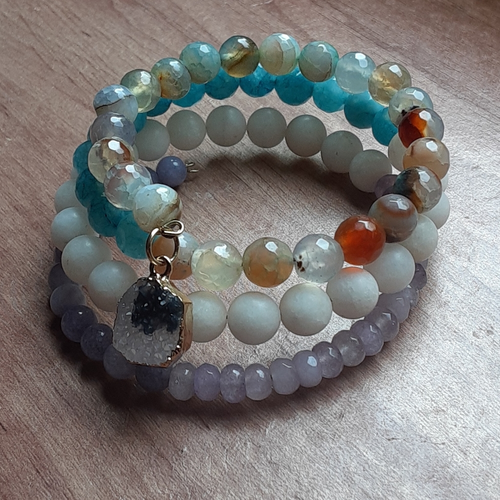 Handcrafted wire wrap bracelet